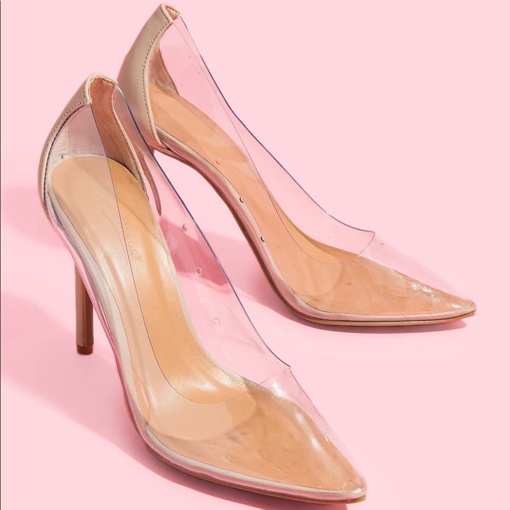 Designer inspired Kim K clear transparent heel - Picture 2 of 5